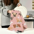 thumbnail image 3 of Cute Pets Face Kitchen Dish Towels Set of 1, Paws Bones Washable Tea Towels Dishcloths Lint-Free 18x28 Inch Fast Drying for Kitchen Restaurant Bar Clean, 3 of 7
