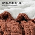 thumbnail image 3 of EVERGRACE Jacquard Boho Sherpa Fleece Throw Blanket for Couch, Super Soft Cozy Fuzzy Plush Blankets for All Seasons, Reversible Thick Warm Blanket for Bed, Sofa, Living Room, Terracotta, 50'' x 60'', 3 of 7