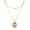 Double Layered Butterfly Pendant, variant on Gold Pendant Necklace for Women 14K Gold Plated Coin Pendant Necklace Adjustable Chain Disc Round Charm Initial Statement Necklace Trendy Jewelry Gift for Her[d7208]