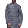 thumbnail image 4 of Atasi Ensemble Kurta Pyjama en Rayonne à Manches Longues Imprimé Asymétrique à Boutons, 4 of 4