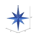 thumbnail image 2 of Vickerman 12" Blue Iridescent Glitter Bethlehem Star Christmas Ornament, 2 per Box, 2 of 3