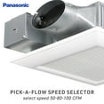 thumbnail image 3 of Panasonic WhisperValue Ceiling/Wall Mount Bathroom Exhaust Fan with Humidity Sensor, 50-80-100 CFM, FV-0510VSC1, 3 of 7