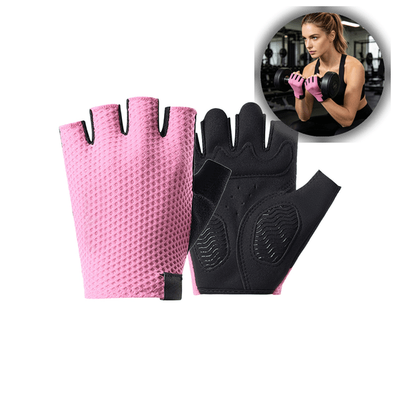 Breathable Half Finger Gloves for Fitness & Cycling - Non-Slip Palm, Reinforced Protection, Adjustable Wrist, Comfortable Multi-Scenario Workout Gear