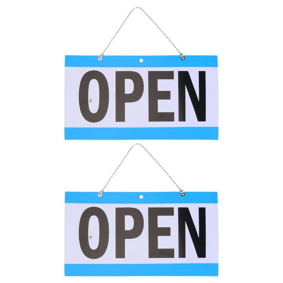 2 Pcs Business Instruction Sign Signs Open Decorative Sign Business Hours Sign Store Hours Sign Rustic Open Sign
