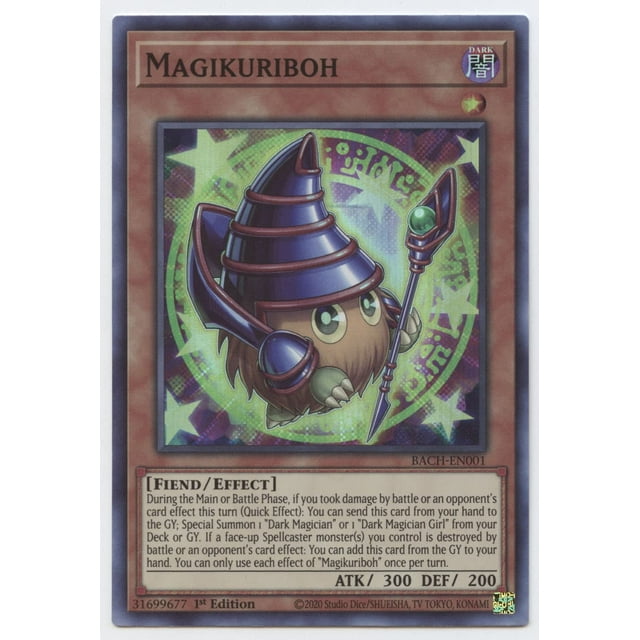 Tarjeta coleccionable YU-GI-OH! Magikuriboh BACH-EN001 Super Rare 1st