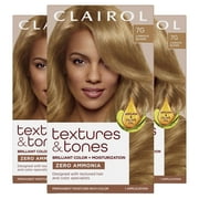 Clairol Textures & Tones Hair Dye Ammonia-Free Permanent Hair Color Creme, 7G Luminous Blonde, 1 Application