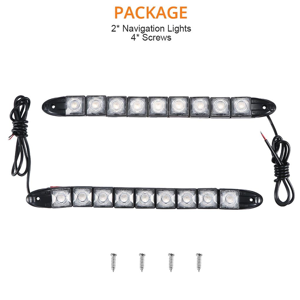 Boat Pole Lights LED Boat Deck Lights - Waterproof 12V White Strip Kit For Bow, Trailer, Pontoon Marine Use Boat Trailer Led Light Kit - Foto 5