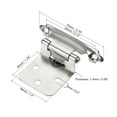 thumbnail image 3 of Uxcell 1/2" Overlay Furniture Hinges Self Closing 2.76" Iron Nickel Plating w Screws Silver Tone 4 Pack, 3 of 4