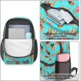 thumbnail image 4 of Airedale Terrier and Roses Blue Pattern 17" School Backpacks for Teens,Waterproof Oxford Fabric,S-Shape Padded Straps for School,Travel,Hiking,Camping, 4 of 6