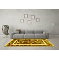 thumbnail image 3 of Ahgly Company Machine Washable Indoor Rectangle Abstract Yellow Contemporary Area Rugs, 2' x 4', 3 of 4