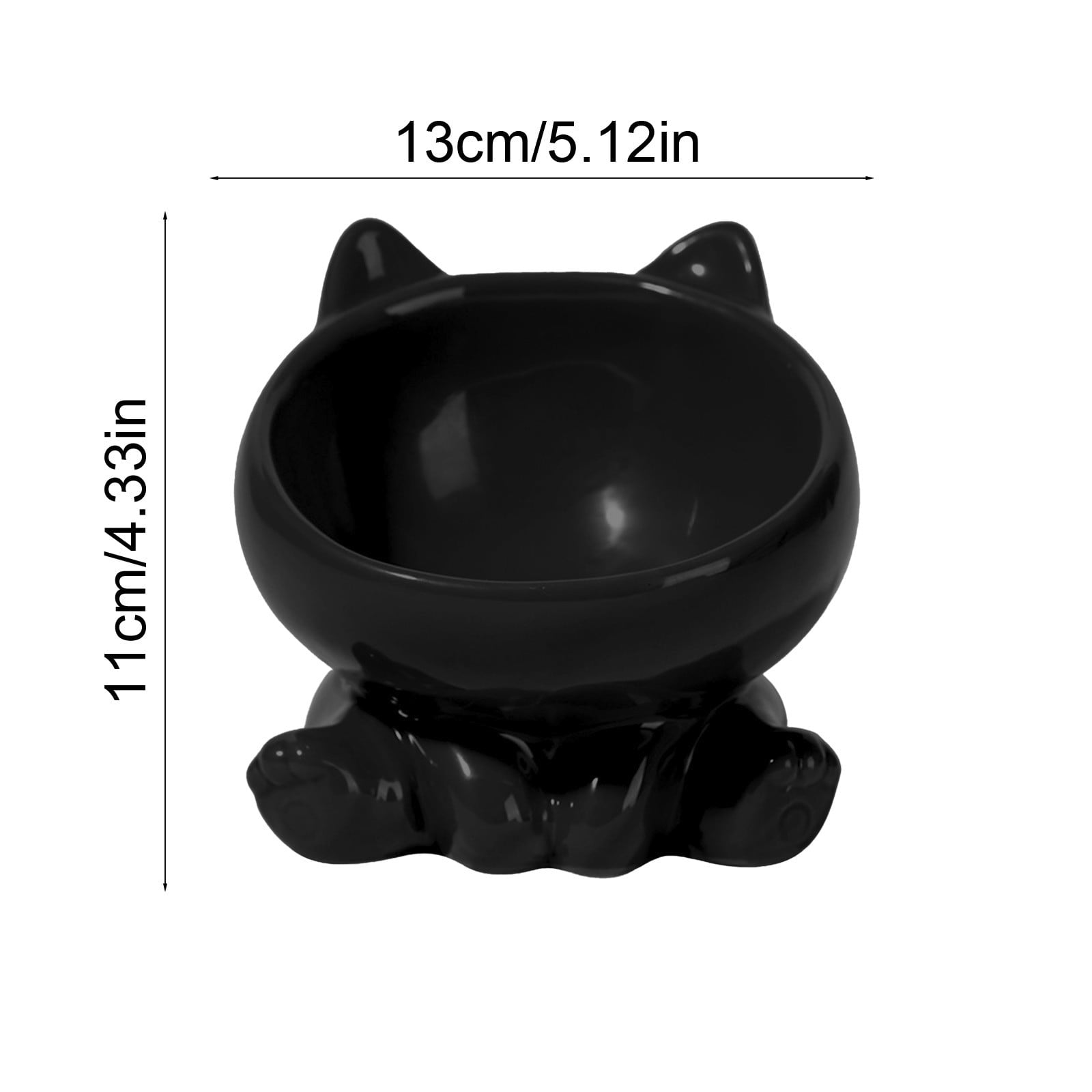 Pet Bowl, Elevated Ceramic Cat Bowl, Reducing Neck Bending and Pressure, for Indoor Cats and Small Dogs Food Bowls, 4x5in