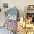 thumbnail image 5 of Vibrant Pastel Kawaii Backpack Rucksack - Spacious, Durable, and Adorable School Bookbag with Cute Pin, Accessories, and Multiple Pockets for Teen Girls, 5 of 5