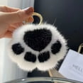 thumbnail image 2 of Cute Soft Plush Cat Paw keychain Fluffy Warm Comfortable Kitty Hand Key Chain Ring Holder Bag Purse Pendant Faux Fur Handbag Pendant Ideal Gift for Women, 2 of 3