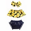 Toddler Baby Girl Clothes Sunflower Vest Tank Top + Lace Tassels Shorts Pants Outfits Set