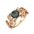 thumbnail image 2 of 6MM Round Labradorite 925 Silver Rose Plated Solitaire Women Classic Mother's Day Gift Ring, 2 of 4