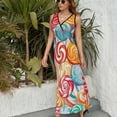 thumbnail image 6 of Pastel Rainbow Lollipop Sleeveless Dress Summer Women Clothes Dress for Pregnant Women Dresses, 6 of 9