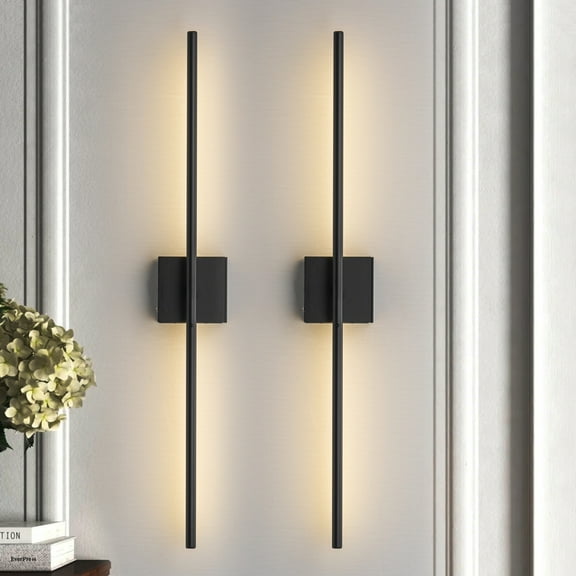 C Cattleya Black Dimmable Adjustable Color Temperature Chargeable Rotatable LED Indoor Wall Lamp with Touch and Remote Control