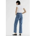thumbnail image 5 of Mica Denim - High Rise Wide Leg Jeans with Distressed Hem (28" Inseam) - MDP-W3218, 5 of 7