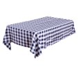 thumbnail image 2 of Mantel Adzgya a cuadros rectangular de poliéster lavable, ideal para cenas al aire libre, picnics y fiestas (azul marino y blanco), 2 of 3