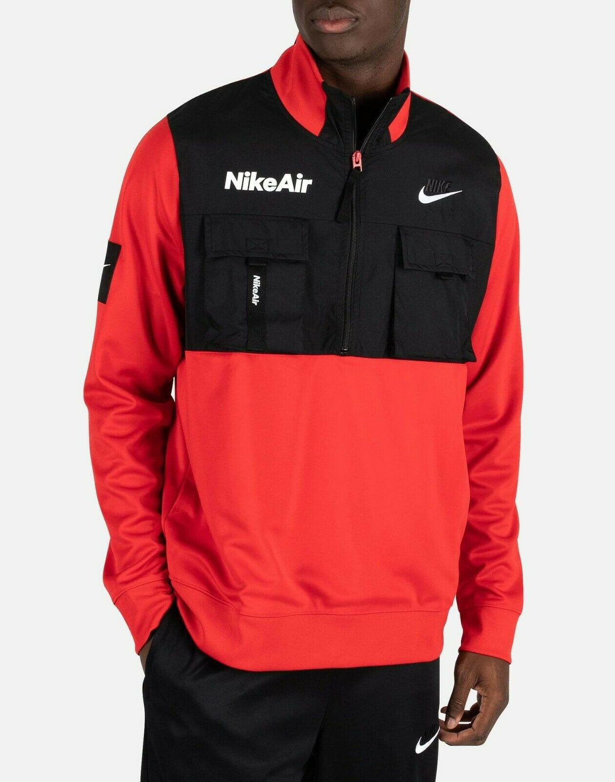 por ciento si Persuasión Nike Air Men's Loose Fit Half Zip Jacket Size S - Walmart.com