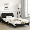 thumbnail image 3 of vidaXL Bed Frame with LED Lights Base Platform Bedroom Furniture Faux Leather, 3 of 139