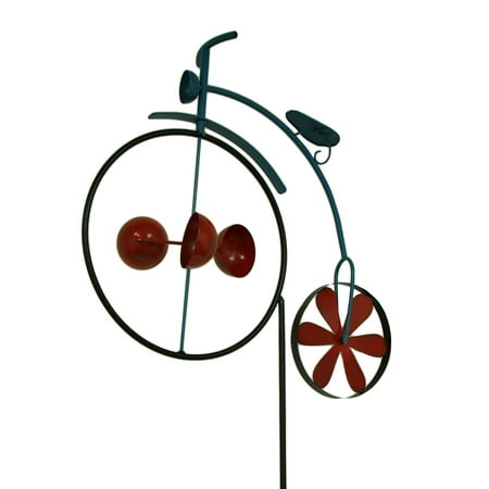 Penny Farthing Vintage Bicycle Wind Cup Pinwheel Garden Stake