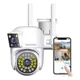 thumbnail image 1 of Cámara De Seguridad Exterior Wifi Hd Doble Lente 360° Alarma Color Blanco, 1 of 1