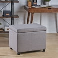 thumbnail image 4 of Noble House Safiya Traditional Home Office Fabric File Storage Ottoman, Gray, 4 of 11