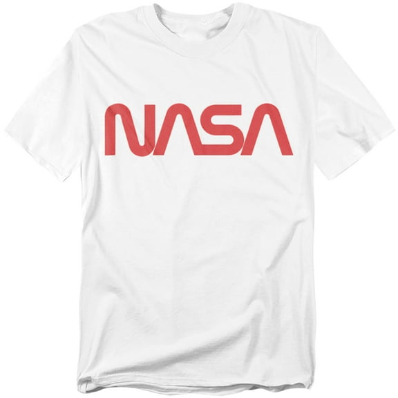 Nasa T-Shirt Worm Logo Unisex Graphic Tee For Men & Women White 