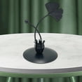 thumbnail image 3 of Portavelas de hierro, forma de pétalos de flores, vela cónica, candelabro para banquete de boda, de café de Navidad, decoración de sala de estar, de , regalo de adorno Negro Zulema Porta vela, 3 of 6