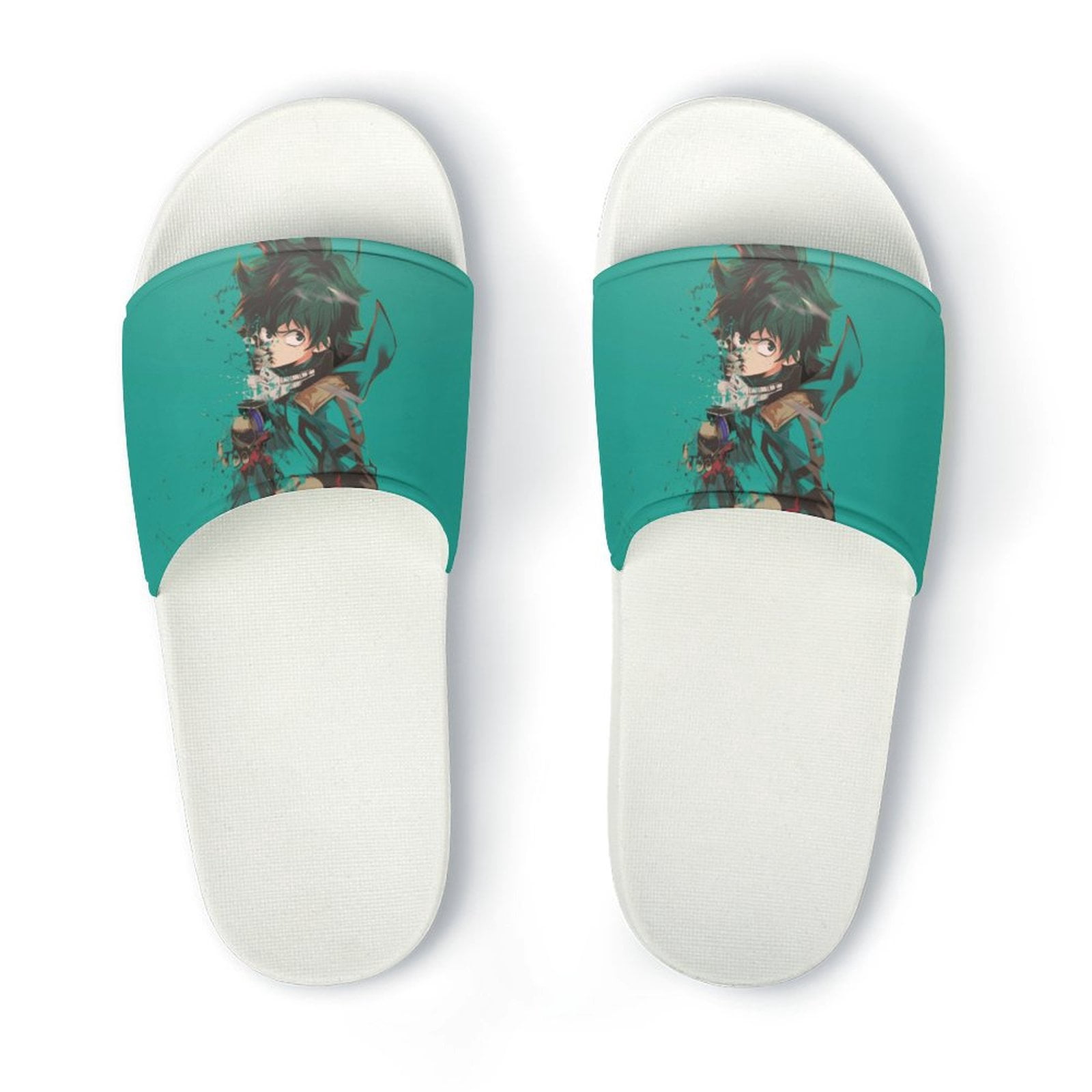 NWOB My Hero Academia Character Slide Sandals - Orange and Teal My Hero Academia Character Slides Sandals-Large (11/12  main image 4
