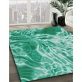 thumbnail image 2 of Ahgly Company Indoor Rectangle Patterned Turquoise Green Abstract Area Rugs, 2' x 4', 2 of 6