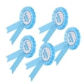 thumbnail image 1 of 5Pcs Happy Birthday Ribbon Rosette Badge For Party Decoration Clothing, Clear Pattern, Durable Metal, 1 of 8
