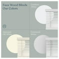 thumbnail image 5 of MOOD Faux Wood Blinds | 40 inch blinds for windows | 2" Cordless Blackout Window Treatment | Comfort White | 40 x 48, 5 of 6