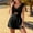 Black, variant on Women's Ruffled One PC Swimsuits V Neck Control Cutout High Waisted Bathing Suit Striped Swimsuit Hot Bikini Bikini Lace