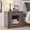 Dark Rustic Oak, variant on OKD Modern Nightstand-Versatile Bedroom/Entryway with Charging Console & Push-Open Drawer, Engineered Wood
