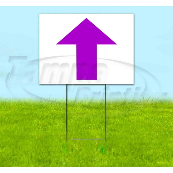 Arrow Up (18" x 24") Yard Sign, Includes Metal Step Stake