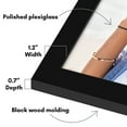 thumbnail image 3 of Americanflat 24x24 Picture Frame with Polished Plexiglass Epic Collection Square Wide Photo Frames - Black, 3 of 7