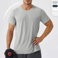 thumbnail image 2 of Hot Days, Bold Styles YLSDY Men's Short Sleeve UPF 50+ T-Shirt Quick Dry Rash Guard Athletic Running Swim Top Tee Performance Water Shirts Gray XL, 2 of 8