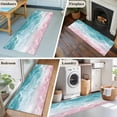 thumbnail image 5 of 2'x6' Rug Runners for Hallways Kitchen, Turquoise Pink Coastal Non Slip Entryway Beside Floor Carpet Runner, Summer Beach Nautical Washable Laundry Room Bedroom Throw Rugs Mat for Family Pet, 5 of 8
