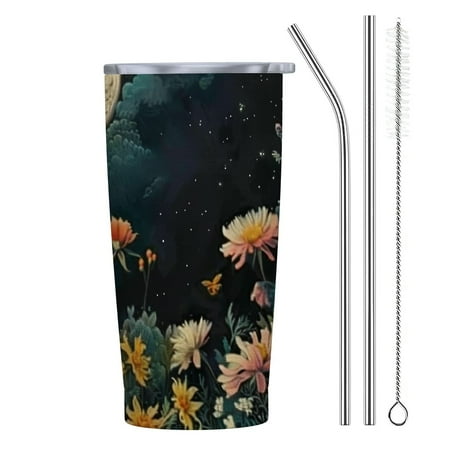 

Autua 304 Stainless Steel 20oz Car Tumbler with Straw Gift For Men Women Dad Mom - PS Cover 20oz
