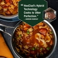 thumbnail image 5 of HexClad 2 Quart Hybrid Stainless Steel Pot Saucepan with Glass Lid, Nonstick, 5 of 9