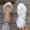 White, variant on Womens Sandals Comfortable Flat Sandal Topic Open Toe Walking Sandals Versatile Plus Size Soft Sole Rhinestone Sandals Beach Vacation Shoes Black 6
