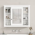 thumbnail image 4 of THNIKRE 35 in. W x 28.7 in. H Large Rectangular Recessed or Surface Mount Medicine Cabinet with Mirror, 4 of 9