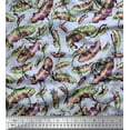 thumbnail image 1 of Soimoi Poly Georgette Fabric Leaves & Texture Print Fabric by The Yard 52 Inch Wide, 1 of 2