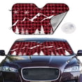 thumbnail image 2 of Balery Christmas Tree Buffalo Plaid Print Car Windshield Sun Shade,Windshield Sunshade for Car Pickup Truck SUV Accessories-Small, 2 of 7