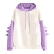 thumbnail image 1 of Gibobby Invierno y Navidad Sudaderas Mujer Cárdigan estampado para mujer, traje Formal, manga larga, , oficina de negocios, chaqueta, abrigo, blusa （Morado， XXL), 1 of 4