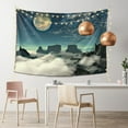 thumbnail image 2 of ZICANCN Funny Tapestry for Bedroom Aesthetic,Lunar Landscape Pattern Wall Tapestry for Living Room 60x40 Inches, 2 of 8