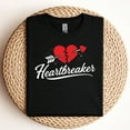 thumbnail image 3 of Heartbreaker T-Shirt – Funny Broken Heart Graphic Tee, Sassy Valentine’s Day Shirt, Bold Love & Dating Humor Top, 3 of 5