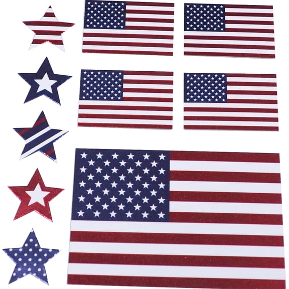 Recollections American Flag Stickers, 12 Pack
